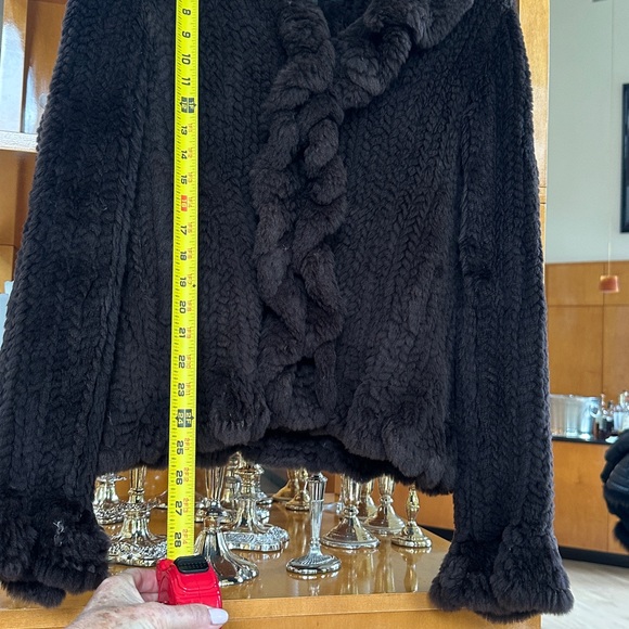 Fur jacket knitted shaved rabbit fur - Picture 8 of 12